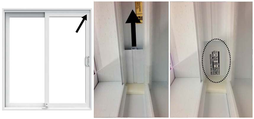 Patio door anti-lift block location